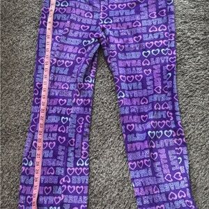 SO Intimates: Purple Heart & Love Print Fleece Pajama Pants